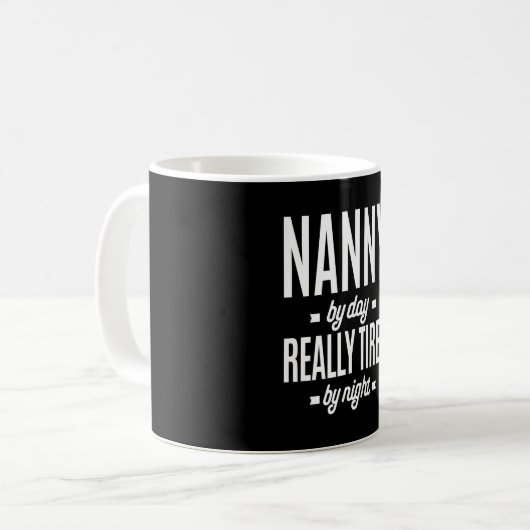 Nanny-by-Day is echt vervloekt van nacht Koffiemok (Voorkant links)