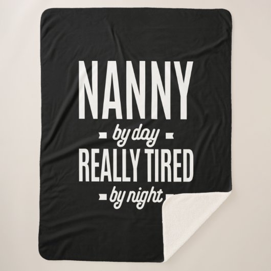 Nanny-by-Day is echt vervloekt van nacht Sherpa Deken (Voorkant)