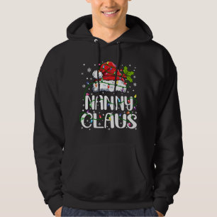 Nanny Claus Kerstverlichting Pyjama Familie Matchi Hoodie