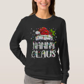 Nanny Claus Kerstverlichting Pyjama Familie Matchi T-shirt (Voorkant)