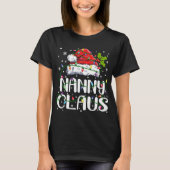 Nanny Claus Kerstverlichting Pyjama Familie Matchi T-shirt (Voorkant)