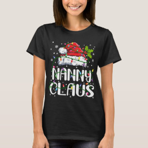 Nanny Claus Kerstverlichting Pyjama Familie Matchi T-shirt