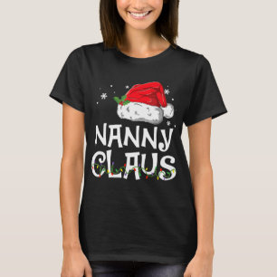 Nanny Claus Santa Funny Kerstmis Pajama Matching T-shirt