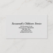 Nanny Custom Oval Professional-foto Visitekaartje (Achterkant)