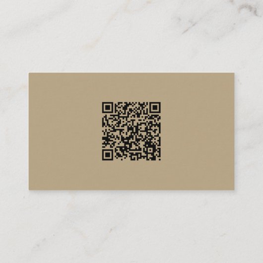 Nanny Custom Photo Faux Gold Glitter QR Code Visitekaartje (Achterkant)