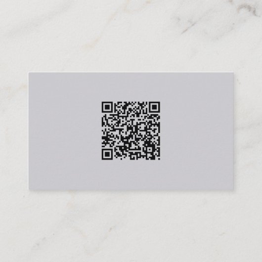 Nanny Custom Photo Faux Silver Glitter QR Code Visitekaartje (Achterkant)