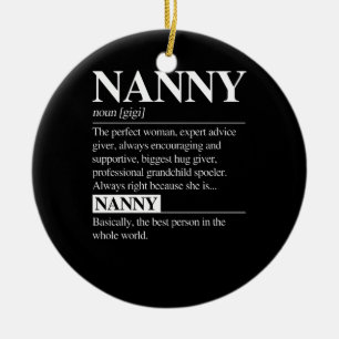 Nanny Definition Grandma Moederdag Gifts Women Keramisch Ornament