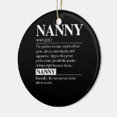 Nanny Definition Grandma Moederdag Gifts Women Keramisch Ornament (Links)