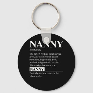 Nanny Definition Grandma Moederdag Gifts Women Sleutelhanger