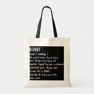 Nanny Definition oma Moeder Dag Vrouwen  Tote Bag