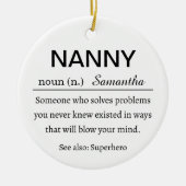 Nanny Definition Ornament Special Grandmother Gift (Voorkant)