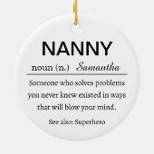 Nanny Definition Ornament Special Grandmother Gift (Achterkant)