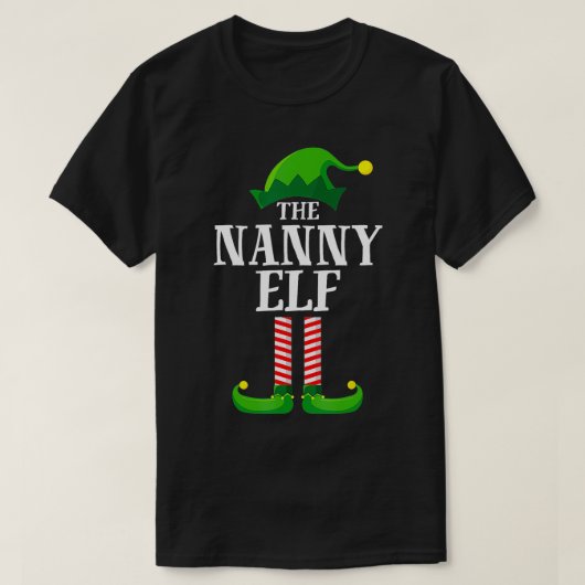 Nanny Elf Matching Family Group Kerstparty T-shirt (Design voorkant)