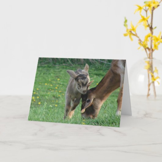 Nanny en Kind Kaart (Gele Bloem)