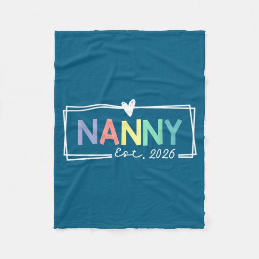 Nanny Est 2026 Promoted To Grandma 2026 For Grandm Fleece Deken (Voorkant)