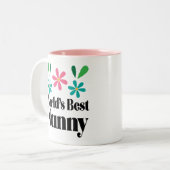 Nanny Gift voor oma-Moederdag Tweekleurige Koffiemok (Voorkant links)