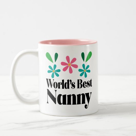 Nanny Gift voor oma-Moederdag Tweekleurige Koffiemok (Links)