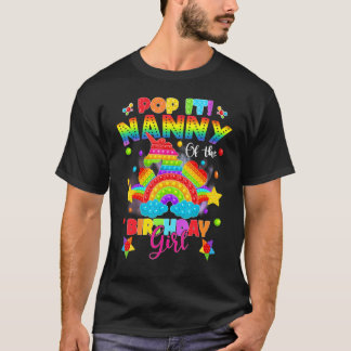 Nanny Girl Unicorn Girls Rainbow P T-shirt