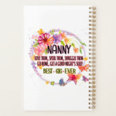 Nanny houdt van ze verwennen ze en knuffelen ze planner (Achterkant)