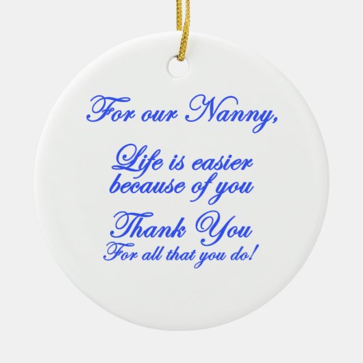 Nanny Keramisch Ornament (Voorkant)