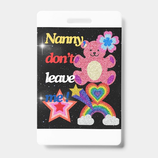 Nanny, laat me niet ! badge (Voorzijde)