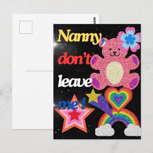 Nanny, laat me niet ! briefkaart (Voorkant / Achterkant)