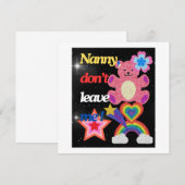 Nanny, laat me niet ! save the date (Voorkant / Achterkant)