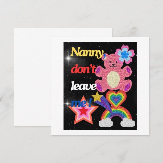 Nanny, laat me niet ! save the date (Voorkant / Achterkant)