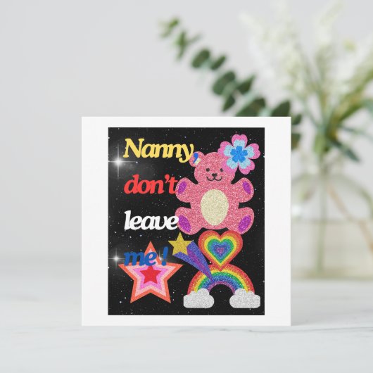 Nanny, laat me niet ! save the date (Staand voorkant)