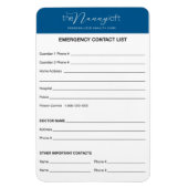 Nanny Loft Emergency Contact Magnet Magneet (Verticaal)