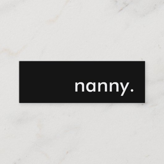 nanny. mini visitekaartje (Voorkant)