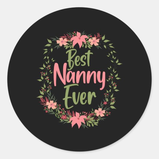 Nanny Moederdag voor de beste nanny ooit Ronde Sticker (Voorkant)