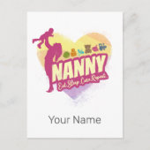 Nanny Nursemaid Vintage Babysitter Kinderverzorgin Feestdagenkaart (Voorkant)