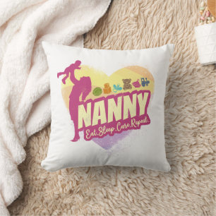 Nanny Nursemaid Vintage Babysitter Kinderverzorgin Kussen