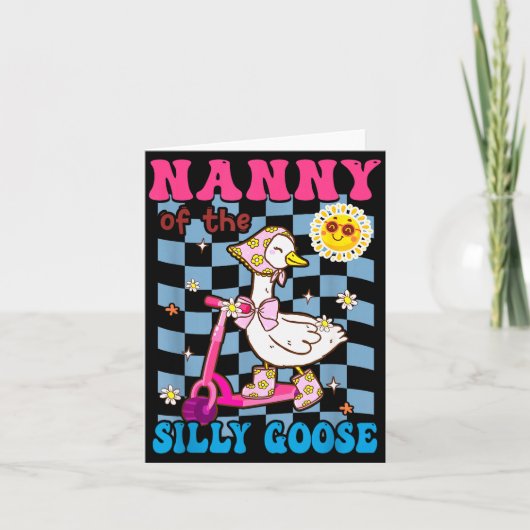 Nanny Of The Silly Goose First Birthday Family Mat Kaart (Voorkant)