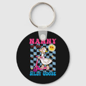 Nanny Of The Silly Goose First Birthday Family Mat Sleutelhanger (Voorkant)