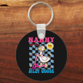 Nanny Of The Silly Goose First Birthday Family Mat Sleutelhanger (Voorkant)