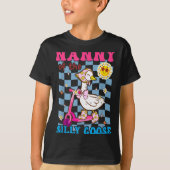 Nanny Of The Silly Goose First Birthday Family Mat T-shirt (Voorkant)