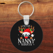 Nanny Reindeer Christmas Family Matching Group Fun Sleutelhanger (Voorkant)