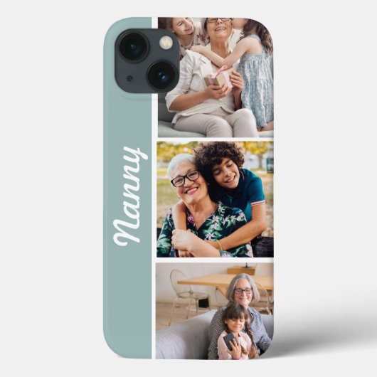 Nanny Script Grandma Photo Collage I Phone Case (Achterkant)