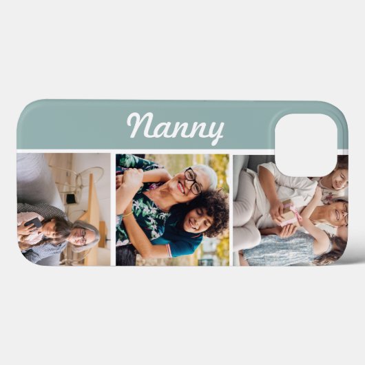 Nanny Script Grandma Photo Collage I Phone Case (Achterkant (horizontaal))