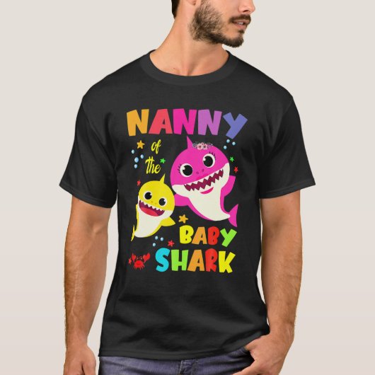 Nanny Shark Gift Cute Baby Shark Family Matching O T-shirt (Voorkant)