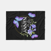 Nanny Shirt For Women With Butterflies Mother's Da Fleece Deken (Voorkant (Horizontaal))