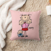 Nanny Stick Figure Kussen (Deken)