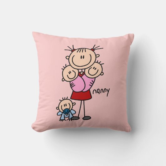 Nanny Stick Figure Kussen (Voorkant)