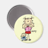Nanny Stick Figure Magneet (Voorkant / Achterkant)