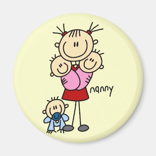 Nanny Stick Figure Magneet (Voorkant)