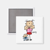 Nanny Stick Figure Magneet (Voorkant / Achterkant)