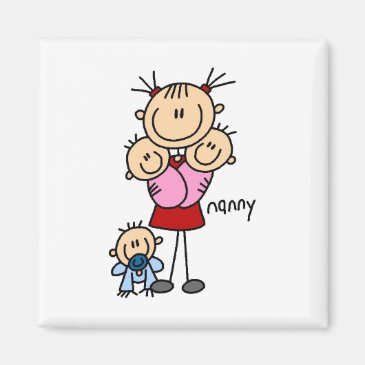 Nanny Stick Figure Magneet (Voorkant)