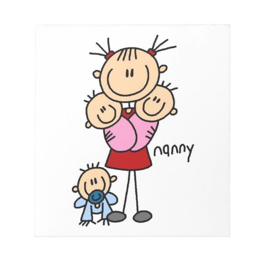 Nanny Stick Figure Notitieblok (Voorkant)